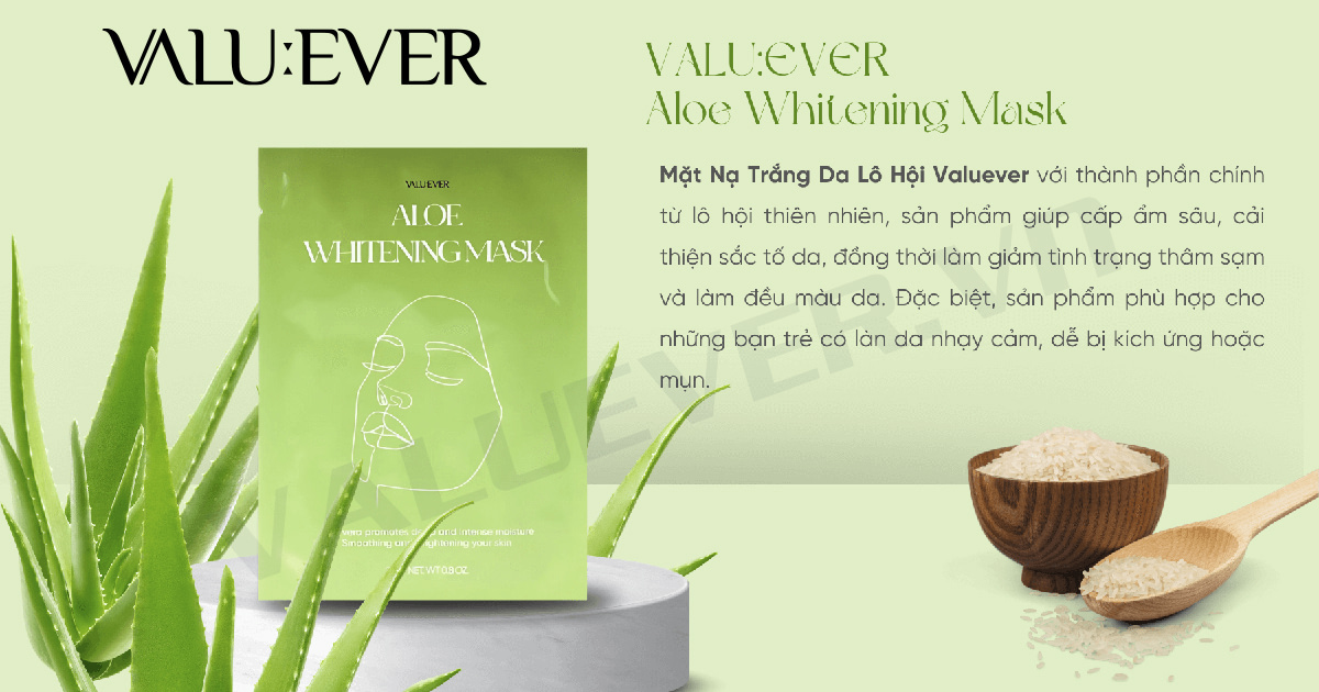 valuever aloe whitening mask